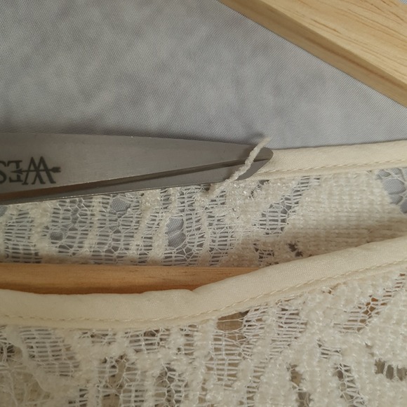 Free People Dress Womens 0 Lace Boho Peasant Long Sleeve Mini Ruffle - Picture 4 of 16